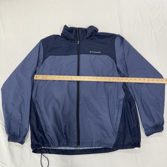Columbia Water-Resistant Full Zip Jacket Two-Tone Blue Size:L - Picture 6 of 8